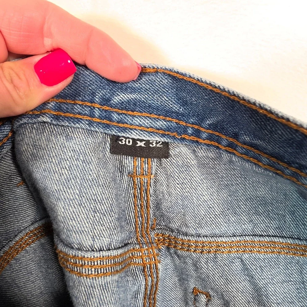 Most‎ Wanted Denim Jeans Men's 30x32 Medium Wash Straight Leg Y2K Skater